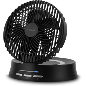 Вентилятор настольный Coolfort CF-2000 скоростей:3 черный, фото 