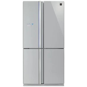 Холодильник Sharp SJ-FS97VSL серебристый трёхкамерный 393/207 л морозилка снизу, фото 