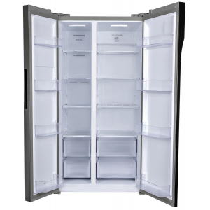 Холодильник Hyundai CS6503FV нержавеющая сталь двухкамерный инвертер 407/205л морозилка сбоку, фото 