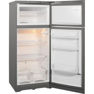 Холодильник Indesit TIA 14 G серебристый двухкамерный 194/51л морозилка сверху, ручное, фото 