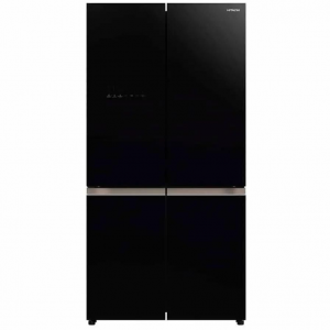 Холодильник Hitachi R-WB720PUC1 GCK черный трехкамерный 357/103л морозилка снизу, No Frost, Side by Side, фото 