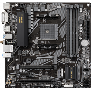 Материнская плата Gigabyte B550M DS3H AC (V1.5/V1.7) Soc-AM4 AMD B550 4xDDR4 mATX AC`97 8ch(7.1) GbLAN RAID+DVI+HDMI, фото 