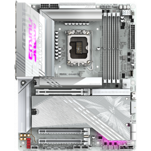 Материнская плата GIGABYTE Z890 AORUS ELITE X ICE, LGA 1851, Intel Z890, 4xDDR5, 4xSATA, 5xM.2, 1xPCI-E 5.0 x16, 1xPCI-E 4.0 x4, 1xPCI-E 4.0 x1, 1x 2.5Gb LAN, 4xUSB-A 3.2 Gen 1, 2xUSB-A 3.2 Gen 2, 4xUSB-A 2.0, 1xUSB-C (Thunderbolt 4), 2x3.5 мм, 7.1, ATX, фото 