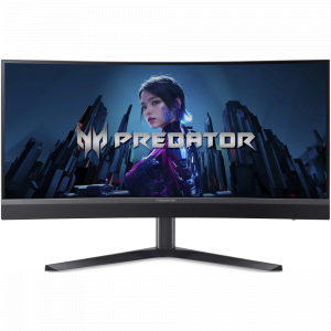 Монитор 34 Acer Predator X34V3bmiiphuzx VA 3440x1440, 180 Гц, 1 мс, 21:9, 1000 кд/м2, 2хHDMI, 1хDP, USB-C, изогнутый, выход на наушники, черный, фото 
