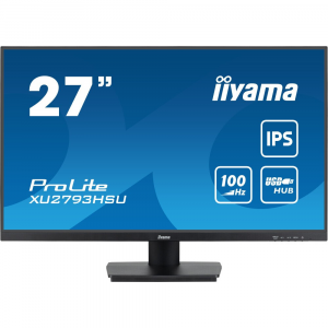 Монитор 27 Iiyama ProLite XU2793HSU-B6 IPS 1920x1080, 100 Гц, 1 мс, 16:9, 250 кд/м2, 1хHDMI, 1хDP, 2xUSB, выход на наушники, черный, фото 