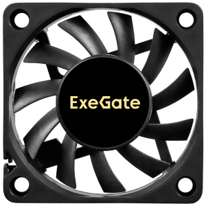 Вентилятор 12В DC ExeGate ExtraSilent ES06010B3P (60x60x10 мм, 2-Ball (двойной шарикоподшипник), 3pin, 2000RPM, 16dBA), фото 