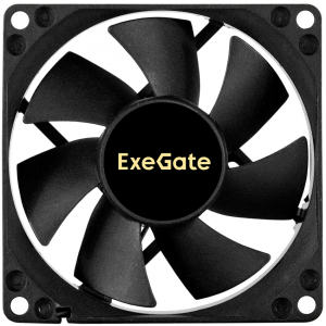 Вентилятор 12В DC ExeGate ExtraSilent ES08025SM (80x80x25 мм, Sleeve bearing (подшипник скольжения), Molex, 2100RPM, 21dBA), фото 