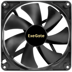 Вентилятор 12В DC ExeGate ExtraSilent ES14025S3P (140x140x25 мм, Sleeve bearing (подшипник скольжения), 3pin, 1100RPM, 23dBA), фото 
