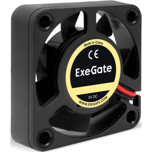 Вентилятор 5В DC ExeGate EX04010B3P-5 (40x40x10 мм, 2-Ball (двойной шарикоподшипник), 3pin, 5500RPM, 26dBA), фото 