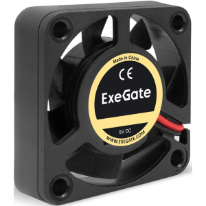 Вентилятор 5В DC ExeGate EX04010S3P-5 (40x40x10 мм, Sleeve bearing (подшипник скольжения), 3pin, 5000RPM, 24dBA), фото 