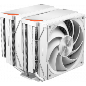 Кулер для процессора PCCooler RZ620 WH (260W, 4-pin PWM, 158mm, Al/Cu, 6x6mm, 2x120mm, 86.73CFM, 32dBA, 1800RPM, S: 1851/1700/1200/115X, AM5/AM4, white), фото 