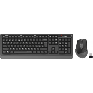 Клавиатура + мышь A4Tech Fstyler FGS1035Q клав:черный/серый мышь:черный/серый USB беспроводная Multimedia (FGS1035Q GREY), фото 