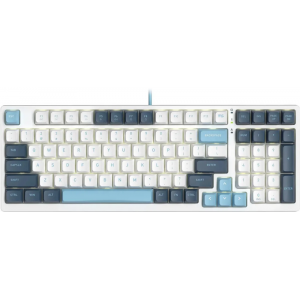 Клавиатура A4Tech Fstyler FS300 механическая белый/синий USB for gamer LED (FS300 PANDA SNOWBOARDING), фото 