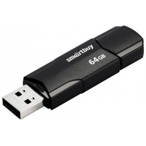Флеш-память USB 2.0 SmartBuy 64GB CLUE Black (SB64GBCLU-K), фото 