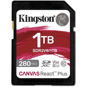 Флеш карта SDXC Kingston SDR2V6/1TB Canvas React Plus w/o adapter 1TB, фото 