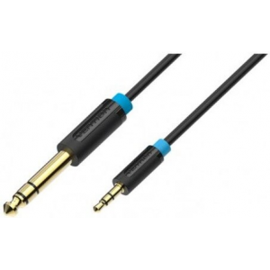 Кабель Vention аудио Jack 6,5 mm M/ 3,5 M - 1,5м BABBG, фото 