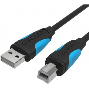 Кабель Vention USB 2.0 AM/BM - 1м. Черный VAS-A16-B100, фото 