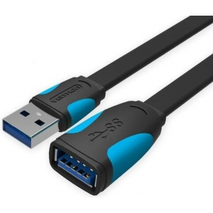 Кабель-удлинитель Vention USB 3.0 AM/AF - 1,5м плоский VAS-A13-B150, фото 