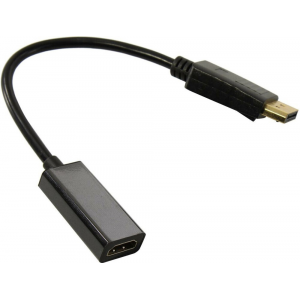 Кабель-переходник DisplayPort-HDMI ExeGate EX-DPM-HDMIF-0.2 (20M/19F, DP1.2 4K@60Hz, 0,2м), фото 