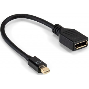 Кабель miniDisplayPort-DisplayPort ExeGate EX-CC-mDPM-DPF-0.15 (mini20M/20M, 0,15м), фото 
