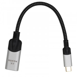 Aдаптер USB 3.1 Type-Cm --> HDMI A(f) 4K@60Hz, 0.15m ,Alum ,VCOM , фото 
