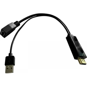Переходник Buro HDMI (m)/DisplayPort (f) черный (BU-HDMI(M)-DP(F)), фото 