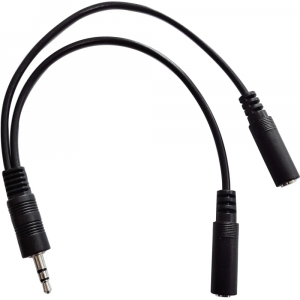 Адаптер аудио Buro BU-2XJACK-JACK 2xJack 3.5 (f)/Jack 3.5 (m) 0.2м. черный, фото 