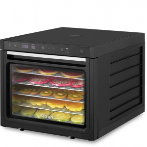 Сушка для фруктов и овощей Kitfort КТ-1962 6под. 1000Вт черный, фото 