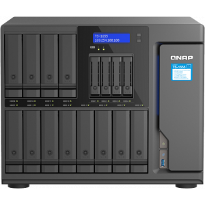 Сетевое хранилище SMB QNAP TS-1655-8G NAS 16-Bay (12x 3.5/2.5 HDD/SSD bays + 4x 2.5 SSD bays + 2x M.2 2280 SATA slots), Intel Atom C5125 8-core processor, 2.8GHz, 8 GB DDR4 (1 x 8 GB) up to 128 GB (4 x 32 GB), 2x 2.5 GbE BASE-T, фото 