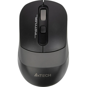 Мышь A4Tech Fstyler FG10S оптическая, беспроводная, USB, офисная, черный/серый (FG10SBG), фото 
