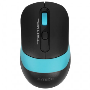 Мышь беспроводная A4Tech Fstyler FG10S чёрный/голубой, фото 