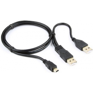 Кабель Gembird/Cablexpert CCP-USB22-AM5P-3 USB 2.0 Pro Кабель , 2xAM/miniBM 5P, 0.9м, экран, черный, фото 