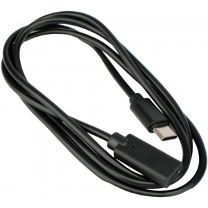 Кабель-удлинитель USB2.0 Cablexpert CCP-USB2-CMCF-1M, Type-C(М)/Type-C(F), 3A, 60Вт, PD/QC3.0, медь, 1м, черный, пакет, фото 