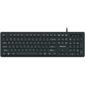 Проводная клавиатура Philips SPK6264, USB 2.0 104 клав, русская заводская раскладка, чёрный, фото 