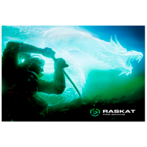 Коврик для мышки Raskat Ronin FF - M (450*400*3мм, резина+ткань, прошитый край), фото 