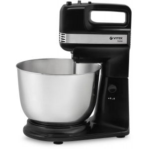 Миксер VITEK VT-1419(BK) Мощность 700 Вт 5 скоростей Турбо режим Стальная вращающаяся чаша объемом 2,8л, фото 