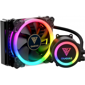 Система водяного охлаждения процессора Gamdias CHIONE E1A-120R (150 Вт, LGA2066/2011_v3/2011/1151/1150/1155/1156/1366/775 AM4/AM3+/AM3/AM2+/AM2/FM2+/FM2/FM1, 120mm RGB fan), фото 
