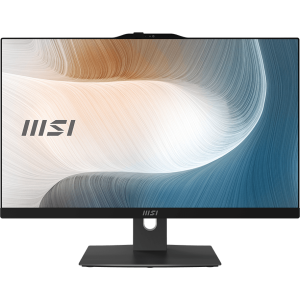 Моноблок/ MSI Modern AM242P 1M-1663XRU   23.8(1920x1080 (матовый) IPS)/Intel Core 5 120U(1.4Ghz)/16384Mb/2000+256PCISSDGb/noDVD/Int:Intel® Graphics/Cam/BT/WiFi/war 1y/4.65kg/Black/noOS + Wireless KB+M, фото 