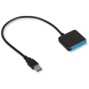 Адаптер USB3.2 Gen1 на SATA 2.5/3.5 HDD/SSD Cablexpert A-USB3-SATA3-3.5, доп. питание 12V/2A, Sata3, 5 Гбит/с, длина 0.4м, пакет, фото 
