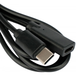 Кабель-удлинитель USB2.0 Cablexpert CCP-USB2-CMCF-3M, Type-C(М)/Type-C(F), 3А, 60Вт, PD/QC3.0, медь, Pro, 3м, черный, пакет, фото 