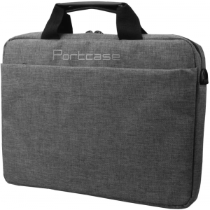 Сумка для ноутбука 14 Portcase KCB-1614 серый нейлон/полиэстер (KCB-1614 GREY), фото 