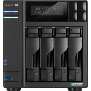 Сетевое хранилище ASUSTOR AS7110T 10-Bay NAS/Media player/Intel Xeon E-2224  3.4GHz up to 4.6GHz(Quad-Core), 8GB SO-DIMM DDR4, noHDD(HDD,SSD),/10x1GbE+3x2,5Gbe(LAN)/3xUSB3.2,HDMI/M.2/4ip camera license ; 90IX01D1-BW3S1, фото 
