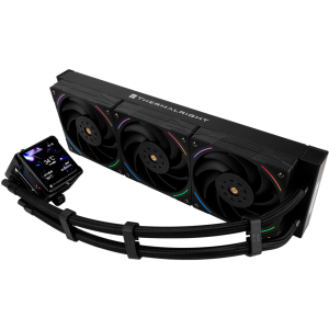 Система водяного охлаждения Thermalright Elite Vision 360 ARGB Soc-AM5/AM4/1200/1700/1851 черный 4-pin 27.7dB Al LCD Ret (E-VISION-360-BL-ARGB), фото 