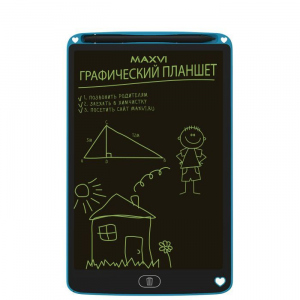 Графический планшет Maxvi MGT-02 blue, LCD планшет для заметок и рисования, фото 