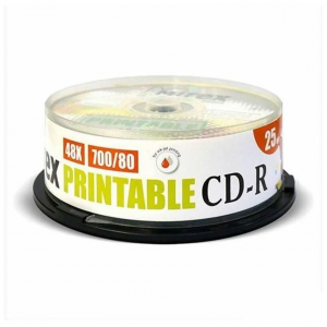 Диск CD-R Mirex 700 Mb, 48х, Shrink (100), Ink Printable Без надписи (100/500), фото 
