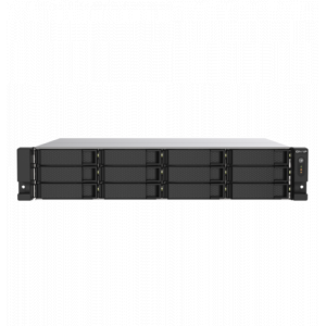Сетевое хранилище без дисков SMB QNAP TS-1273AU-RP-8G NAS 12 HDD trays, 2x 2.5 GbE, rackmount, 2 PSU. 4-core AMD V1500B  2,2 GHz , RAM 8 GB (8 GB UDIMM DDR4 (1 x 8 GB) up to 32 GB (2 x 16 GB)). W/o rail kit RAIL-B02, фото 