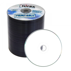 Диск DVD+R Mirex 4.7 Gb, 16x, Shrink (100), Ink Printable Full (100/500), фото 