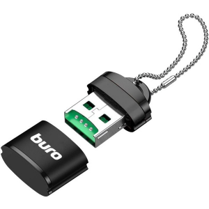 Устройство чтения карт памяти USB2.0 Buro BU-CR-200 черный, фото 
