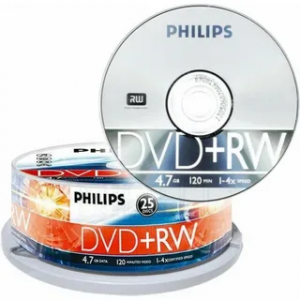 Диск DVD+RW Philips 4.7 Gb, 4x, Конверт, фото 