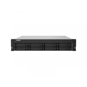 Сетевое хранилище без дисков SMB QNAP TS-832PXU-4G 8-Bay AL324 quad-core 1.7 GHz 2U rackmount NAS, 4GB DDR4 UDIMM RAM (max 1x16GB), SATA 6Gb/s, 2x 10GbE SFP+ LAN, 2x2.5 GbE LAN, 1x PCIe Gen2 x2 slot. W/o RAIL-B02, фото 